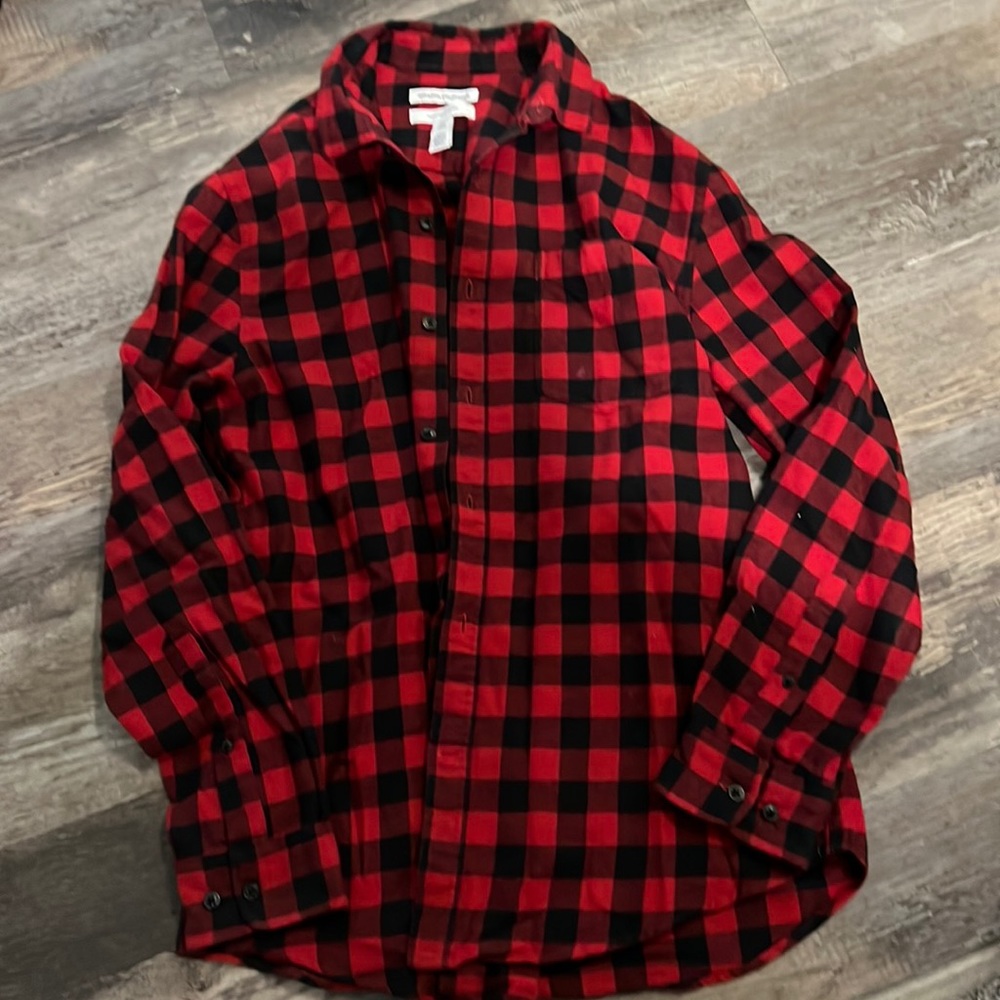 Men’s small Buffalo plaid button up